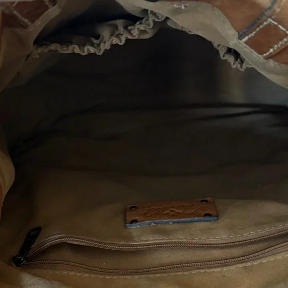 Patricia Nash Brown and Black Leather Tote - Picture 9 of 13